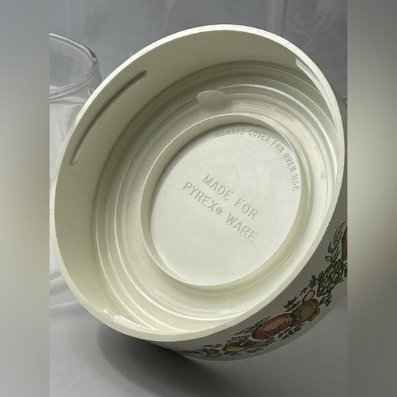 Vintage Pyrex Spice of Life Retro 4" Glass Canister w/ Lid - Picture 3 of 5